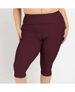 Леггинсы-капри больших размеров для плавания Calypsa, фиолетовый