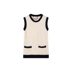 GUCCI Женский бежевый топ-майка