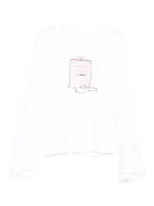 Блузка с оборками Miss Grant Kids, белый