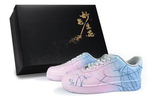 Nike Кроссовки для скейтбординга Air Force 1, унисекс, низкие, розовые/синие