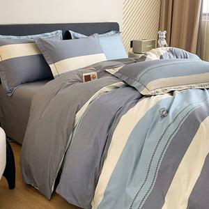 LUOLAI HOME Комплект постельного белья 4 предмета, размер 150x200 см, простыня, пододеяльник 180x220 см, 2 наволочки