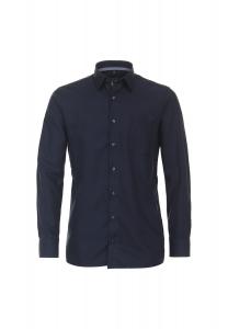 Мужская деловая рубашка, простого и комфортного кроя CASAMODA, темно-синий