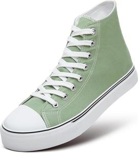 Мужские высокие кеды ZGR из холста с шнуровкой, классические повседневные прогулочные туфли, зеленый
