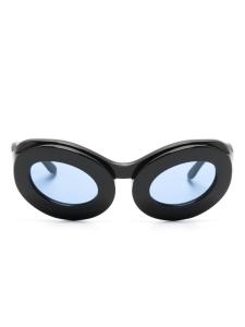 Henrik Vibskov солнцезащитные очки Tyler в овальной оправе, черный