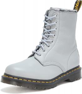 Женские ботинки Dr. Martens 1460 с подкладкой из искусственного меха из вирджинской кожи, модные, Ultimate Grey