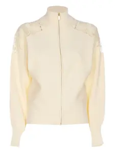 Кардиган на молнии с кружевными вставками TWINSET, нейтральный