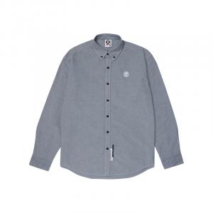 Длинный рукав Пуговицы Футболка Aape, Черный BKX