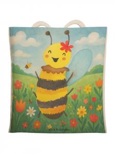 Mr. & Mrs. Panda Сумка Happy Bee Design без слогана, белого цвета