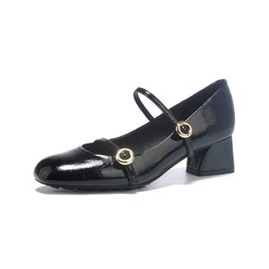 TATAYA Женские туфли Мэри Джейн на массивном каблуке черные, цвет Black