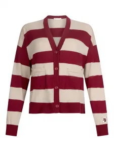 Полосатый кардиган с нашивкой LIU JO, красный