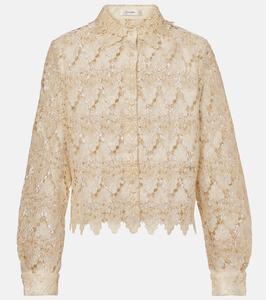 Кружевная рубашка Frame, экрю