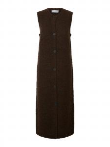 SELECTED Вязаное платье 'SLFLelou' в темно-коричневом цвете