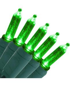 Электрическая гирлянда из 70 светодиодов с гладкими клеммами M6 для внутреннего и наружного использования, длина 23 фута (7 метров) Sunnydaze Decor, зеленый