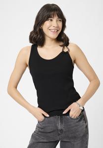 Топ Kaffe KALOREENA TANK TOP, Black Deep/Mottled Black