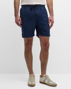 Мужские льняные шорты без застежки Onia, цвет Deep Navy