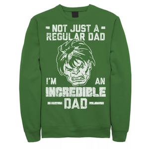 Мужской свитшот для папы Marvel Hulk Father's Day Not Regular Dad Licensed Character