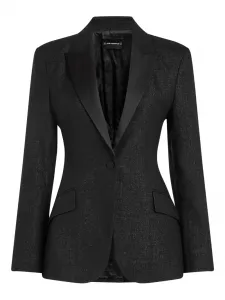 Пиджак с заостренными лацканами KARL LAGERFELD, черный