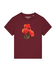 Рубашка Watapparel Poppy Flowers, красный/бордовый