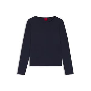 Топ с логотипом из эластичного трикотажа Hugo, темно-синий