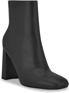 Женские однотонные ботильоны FOWT с квадратным носком, короткие ботинки на высоком массивном каблуке, красные кожаные с боковой молнией, зимние и осенние теплые рабочие и повседневные туфли, размеры США 4-16