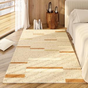 AOVOC Ковер 120х200 см из искусственной шерсти в японском стиле для спальни/гостиной, у кровати/дивана, толстый, цвет Beech Wood