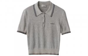 Рубашка поло женская серая Miu Miu