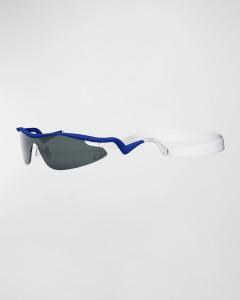 Солнцезащитные очки RunInDior S1U, цвет Matte Blue Smoke