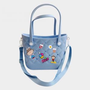 Модная силиконовая именная сумочка-шоппер FASHNZFAB, синий