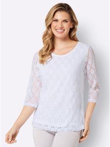 Кружевная рубашка белого цвета Sieh an!