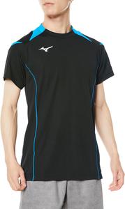 Волейбольная футболка Mizuno V2MA2111, игровая футболка, с коротким рукавом, влагоотводящая, быстросохнущая, доступна в детском варианте, черный/синий
