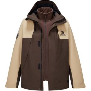 QIE Унисекс ветровка с капюшоном, French Brown/Coconut Shell[Triple Function]730B