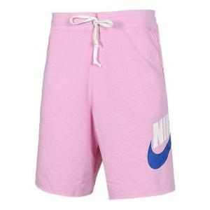 Шорты swoosh logo loose breathable running sports shorts pink Nike, розовый