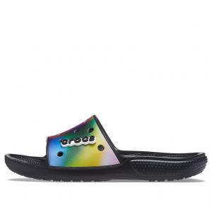 Шлепанцы Crocs Colorful Casual Unisex Multi-Color Black Slippers, черный