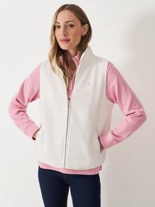 Микрофлисовая безрукавка с молнией и фигурным краем Crew Clothing