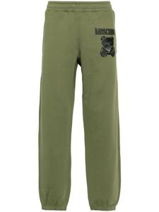 Moschino спортивные брюки с декором Teddy Bear, зеленый