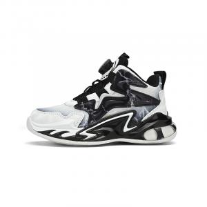 Баскетбольные кроссовки для детей среднего с износостойким отскоком, амортизацией и поддержкой. JIAFEIMAO, черный