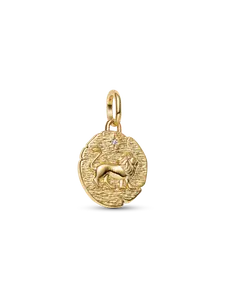Подвеска-медальон Лев Pandora, 14-каратное золотое покрытие
