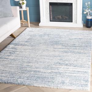 Ковер SAFAVIEH, 153 x 214 см, Tahoe Shag Collection, Blue & Ivory, марокканский дизайн, идеален для помещений с высокой проходимостью: гостиная, спальня, столовая (THO653M-5)