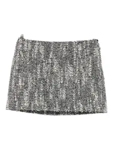 Фактурная мини-юбка с эффектом меланжа Patrizia Pepe, черный