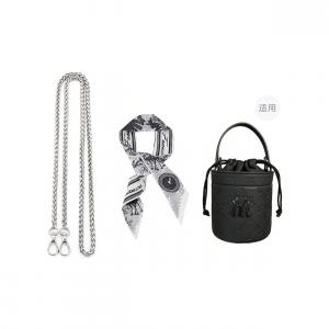 Lan Bao Fan Акриловая микрофибра полиуретановая парфюмерная сумка через плечо с цепочкой шелковый шарф аксессуар унисекс белый черный розовый, Balloon Chain 120cm+Butterfly Silk Scarf