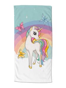 Good Morning Пляжное полотенце "Dash" бирюзово-бело-розового цвета