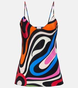 Шелковый топ marmo Pucci, мультиколор