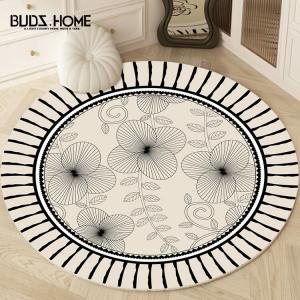 Budis Ковер 200 см для спальни/кабинета в стиле Chanel, утолщенный велюр, нескользящий