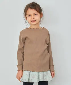 Ребристый топ с круглым вырезом Ever Closet, цвет Brown