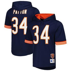 Мужская футболка с сетчатой ​​толстовкой с именем и номером игрока Mitchell & Ness Walter Payton Navy Chicago Bears, цвет Brs Navy