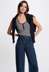 Топ STRIPED SLEEVELESS Morgan, белый