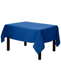 Квадратная скатерть - 52 x 52 дюйма - Прочный, моющийся полиэстер - Для небольших квадратных или круглых столов Gee Di Moda, Royal blue