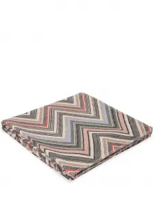 Шерстяное одеяло Chevron в полоску Missoni Home, черный