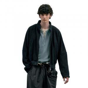 Свитшот-пальто с воротником стойкой унисекс C2H4, темно-серый