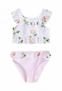 Бикини из двух частей в полоску с оборками. Baker By Ted Baker, Pink